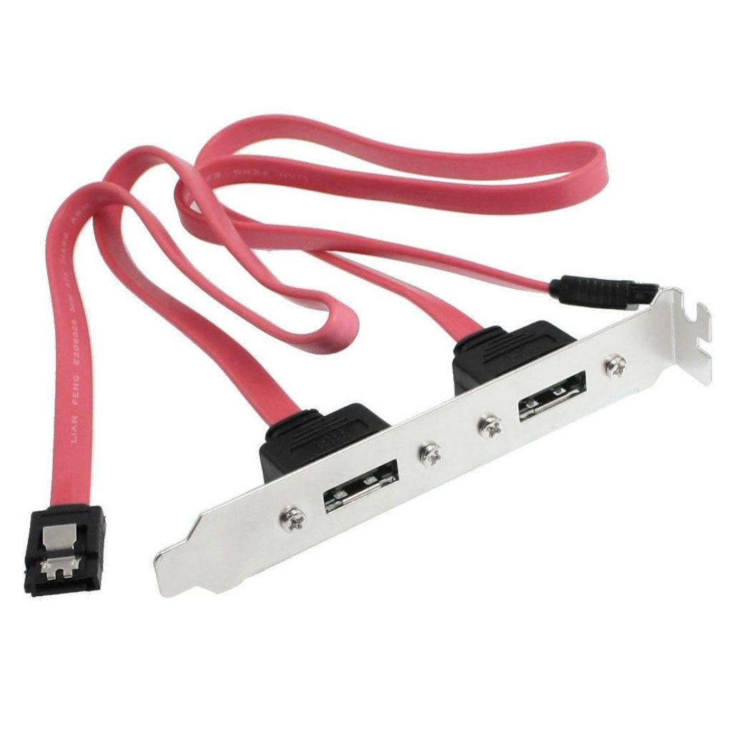 Dual Port SATA Serial ATA Cable to ESATA Bracket Adapter Cable SE The
